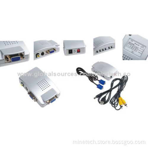 VGA to AV Converter, Supports Composite Video, S-Video and RGB